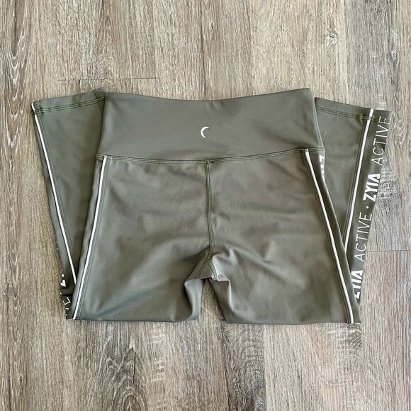 Zyia Active Olive Green Cropped Leggings - Size: 6-8 - Picture 6 of 6